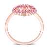 Thumbnail Image 3 of Pink Sapphire Heart Necklace, Ring and Drop Earrings Set in 10K Rose Gold