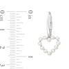 Thumbnail Image 5 of 2.0-2.5mm Freshwater Cultured Pearl Heart Necklace, Ring and Drop Earrings Set in 14K White Gold