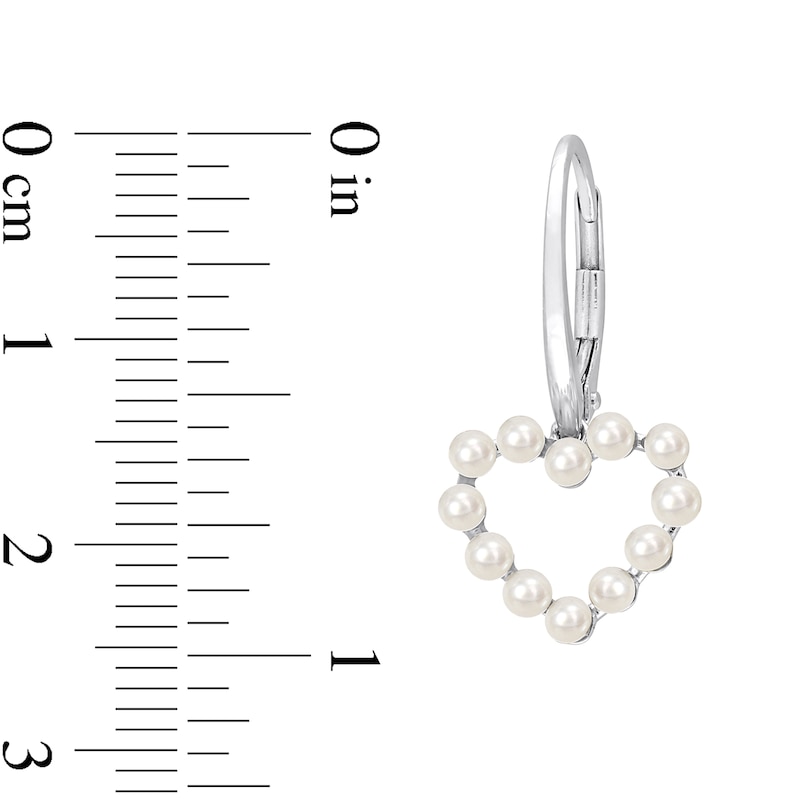 Main Image 5 of 2.0-2.5mm Freshwater Cultured Pearl Heart Necklace, Ring and Drop Earrings Set in 14K White Gold