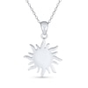 Thumbnail Image 2 of Yellow Lab-Created Opal Sun Pendant in Sterling Silver - 16"