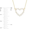Thumbnail Image 4 of Freshwater Cultured Pearl Outline Heart Necklace, Ring and Drop Earrings Set in 14K Gold