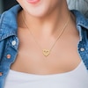 Thumbnail Image 2 of Citrine Outline Heart Necklace in 10K Gold - 17"