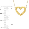 Thumbnail Image 3 of Citrine Outline Heart Necklace in 10K Gold - 17"