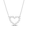 Thumbnail Image 0 of Freshwater Cultured Pearl Outline Heart Necklace in 14K White Gold-17"