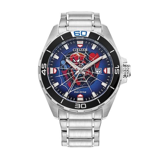 Men's Citizen Eco-DriveÂ® Â©Marvel Spider-Man Watch with Blue Dial (Model: Bm7610-52W)