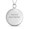 Thumbnail Image 3 of Couple's Engravable Your Own Fingerprint Yin-Yang Pendant in Sterling Silver (2 Images and Lines)