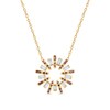 Thumbnail Image 1 of 1/2 CT. T.W. Champagne and White Diamond Sun Outline Necklace in 10K Gold