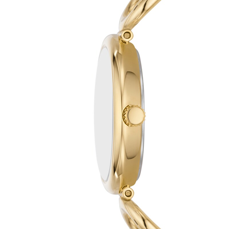 Main Image 4 of Ladies' Fossil Carlie Gold-Tone Watch with Roman Numeral Silver Dial (Model: ES5272)