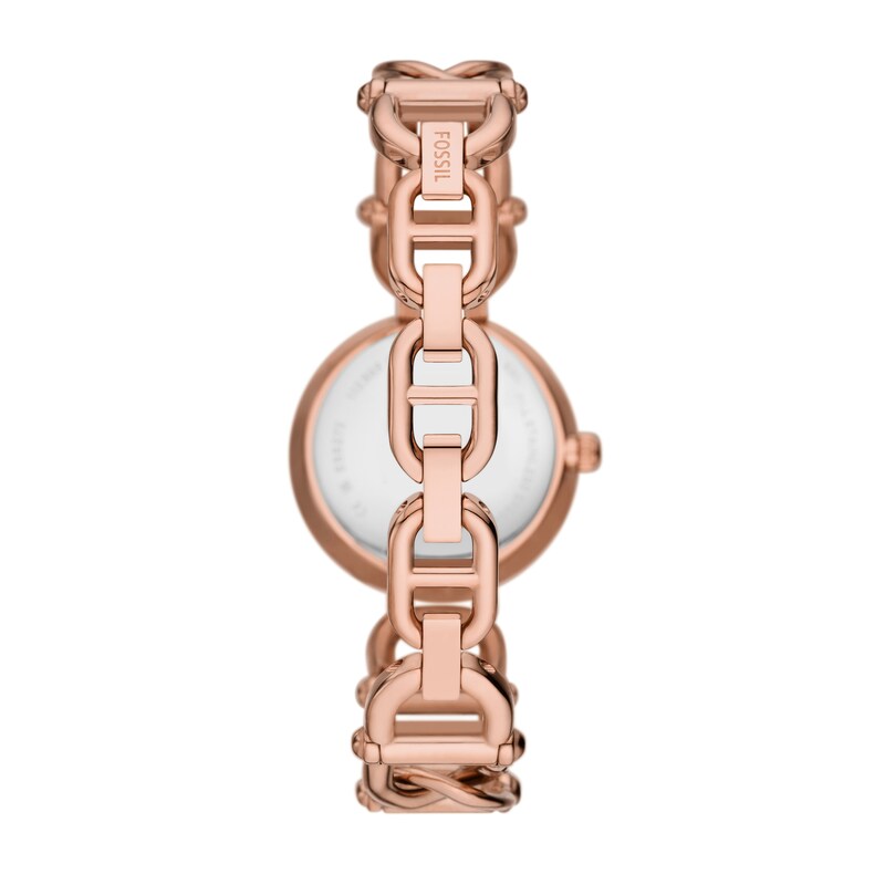 Main Image 3 of Ladies' Fossil Carlie Rose-Tone Watch with Roman Numeral Silver Dial (Model: ES5273)