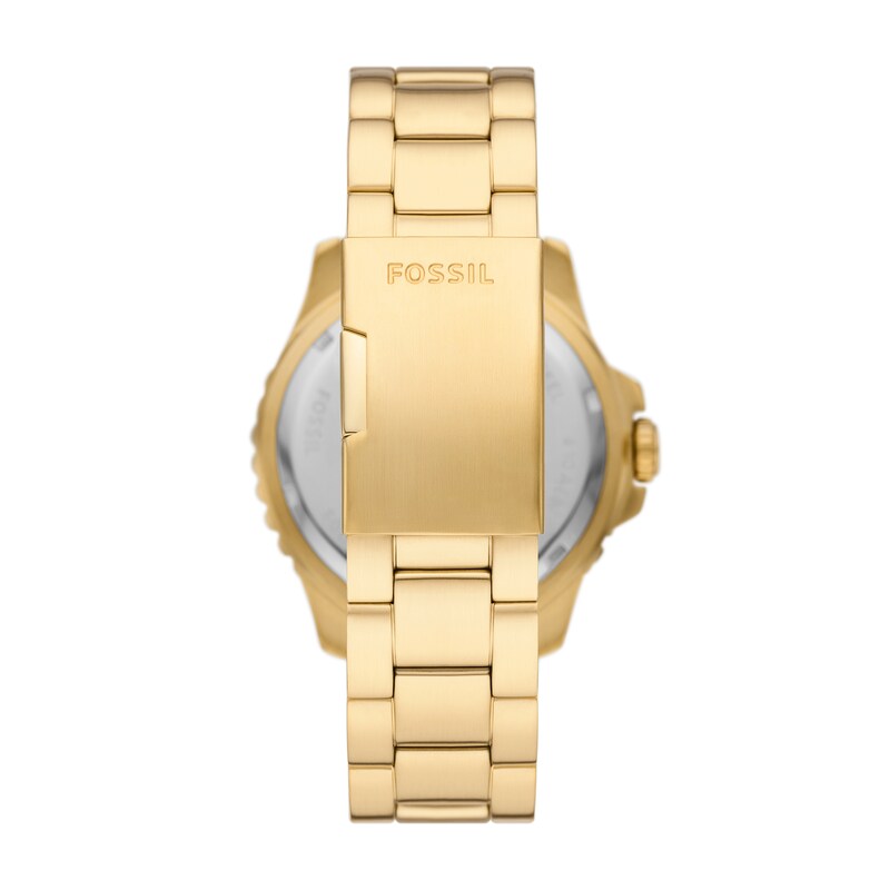 Main Image 3 of Men's Fossil Blue Special Edition GMT Gold-Tone Watch with Black Sunray Dial (Model: FS5990)