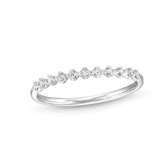 1/15 CT. T.w. Diamond Stackable Band in 10K White Gold
