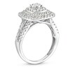 Thumbnail Image 3 of 1 CT. T.W. Diamond Triple Cushion Frame Multi-Row Vintage-Style Engagement Ring in 10K White Gold