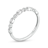 Thumbnail Image 3 of 1/15 CT. T.W. Baguette and Round Diamond Vintage-Style Stackable Band in 10K White Gold
