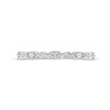 Thumbnail Image 4 of 1/15 CT. T.W. Baguette and Round Diamond Vintage-Style Stackable Band in 10K White Gold