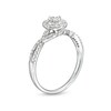Thumbnail Image 3 of 1/4 CT. T.W. Diamond Frame Twist Split Shank Promise Ring in 10K White Gold