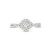 Thumbnail Image 4 of 1/4 CT. T.W. Diamond Frame Twist Split Shank Promise Ring in 10K White Gold