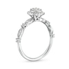 Thumbnail Image 3 of 1/4 CT. T.W. Princess-Cut Diamond Cushion Frame Vintage-Style Promise Ring in 10K White Gold