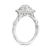Thumbnail Image 3 of 1/2 CT. T.W. Princess-Cut Diamond Cushion Frame Vintage-Style Ring in 10K White Gold