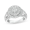 Thumbnail Image 1 of 1 CT. T.W. Diamond Frame Vintage-Style Ring in 10K White Gold