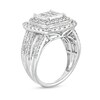 Thumbnail Image 3 of 2 CT. T.W. Princess-Cut Multi-Diamond Layered Multi-Row Engagement Ring in 10K White Gold