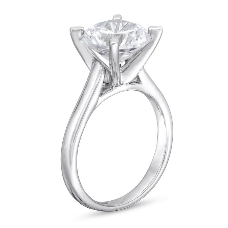 Main Image 4 of 4 CT. Certified Lab-Grown Diamond Solitaire Engagement Ring in 14K White Gold (I/SI2)