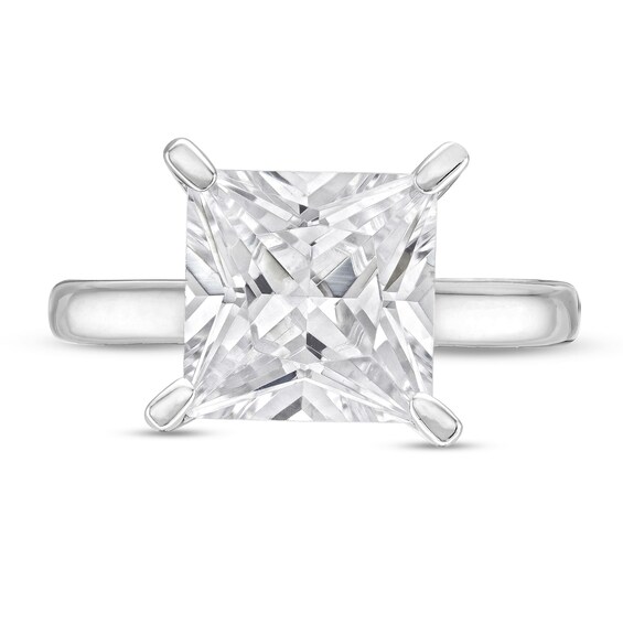 4 CT. Certified Princess-Cut Lab-Grown Diamond Solitaire Engagement Ring in 14K White Gold (I/Si2)