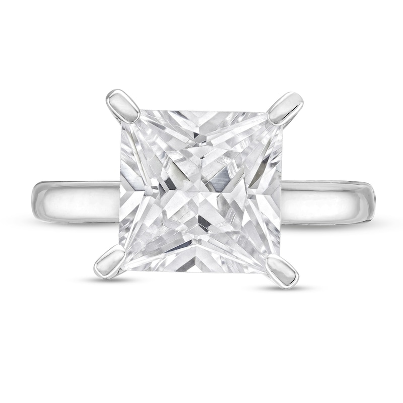 Main Image 3 of 4 CT. Certified Princess-Cut Lab-Grown Diamond Solitaire Engagement Ring in 14K White Gold (I/SI2)