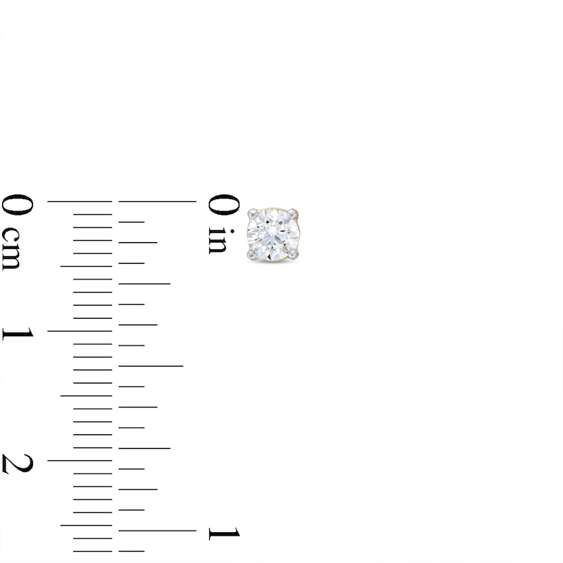 Main Image 4 of 1 CT. T.W. Certified Lab-Grown Diamond Solitaire Pendant and Stud Earrings Set in 14K Gold (F/VS2)