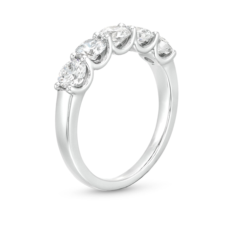 1-1/2 CT. T.W. Certified Lab-Created Diamond Five Stone Band in 10K ...