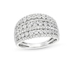 Thumbnail Image 1 of 1/2 CT. T.W. Diamond Edge Multi-Row Band in 10K White Gold