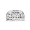 Thumbnail Image 4 of 1/2 CT. T.W. Diamond Edge Multi-Row Band in 10K White Gold