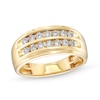 Thumbnail Image 1 of 1/5 CT. T.W. Diamond Double Row Wedding Band in 10K Gold