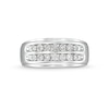 Thumbnail Image 3 of Men's 1/5 CT. T.W. Diamond Double Row Wedding Band in 10K White Gold