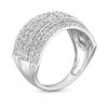 Thumbnail Image 3 of 1 CT. T.W. Diamond Edge Raised Multi-Row Vintage-Style Band in 10K White Gold