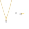 Thumbnail Image 1 of 1/2 CT. T.W. Certified Lab-Grown Diamond Solitaire Pendant and Stud Earrings Set in 14K Gold (F/VS2)
