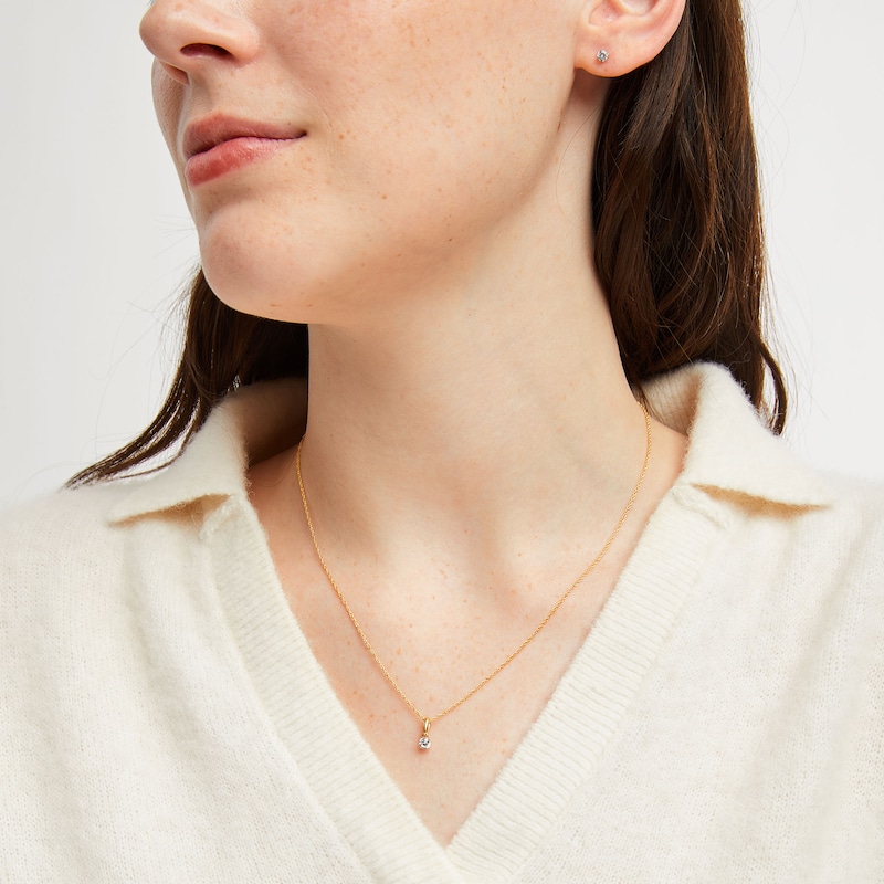 Main Image 2 of 1/2 CT. T.W. Certified Lab-Grown Diamond Solitaire Pendant and Stud Earrings Set in 14K Gold (F/VS2)