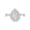 Thumbnail Image 4 of 1/2 CT. T.W. Pear Multi-Diamond Teardrop Frame Ring in 10K White Gold