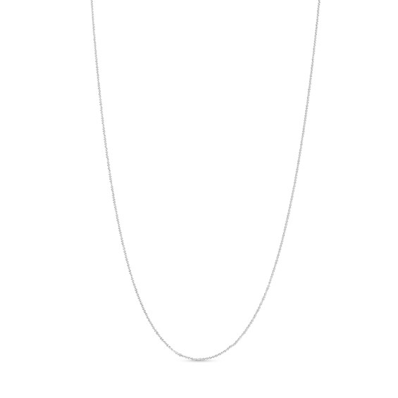 1.5mm Sparkle Chain Necklace in Solid 14K White Gold - 18"