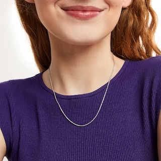 Main Image 2 of 1.5mm Sparkle Chain Necklace in Solid 14K White Gold - 18"