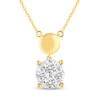 Thumbnail Image 1 of 1 CT. T.W. Multi-Diamond Polished Bead Drop Necklace in 14K Gold