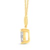 Thumbnail Image 3 of 1 CT. T.W. Multi-Diamond Polished Bead Drop Necklace in 14K Gold