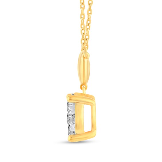 1 CT. T.w. Multi-Diamond Polished Bead Drop Necklace in 14K Gold