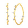 Thumbnail Image 1 of 1-1/2 CT. T.W. Diamond Bubbles Inside-Out Hoop Earrings in 14K Gold