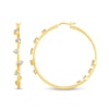 Thumbnail Image 3 of 1-1/2 CT. T.W. Diamond Bubbles Inside-Out Hoop Earrings in 14K Gold