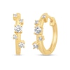 Thumbnail Image 1 of 1/3 CT. T.W. Diamond Bubbles Huggie Hoop Earrings in 14K Gold