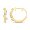 Thumbnail Image 3 of 1/3 CT. T.W. Diamond Bubbles Huggie Hoop Earrings in 14K Gold