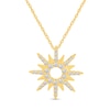 Thumbnail Image 1 of 1/2 CT. T.W. Diamond Open Sunburst Pendant in 14K Gold