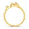 Thumbnail Image 2 of 1/3 CT. T.W. Diamond Hexagon Duo Ring in 14K Gold