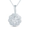 Thumbnail Image 1 of 1/4 CT. T.W. Multi-Diamond Pinwheel Pendant in Sterling Silver
