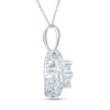 Thumbnail Image 3 of 1/4 CT. T.W. Multi-Diamond Pinwheel Pendant in Sterling Silver